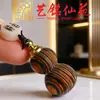 Colgante Llavero Calabaza de Cobre de Madera Arcoíris con Apertura, Colgante para Bolso Calabaza de Colores Arcoíris Estilo Chino Nuevo Yiming Xianyuan