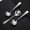 Acero Inoxidable Moderna Cuchara Redonda Cuchara de Postre Cuchara Infantil Cuchara para Comer Cuchara para Revolver Láser con Logo