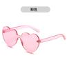 Gafas de Sol de Moda Nueva 2024 Color Caramelo Gafas de Sol de Corazón Europeas y Americanas de Moda Sin Montura de Una Pieza