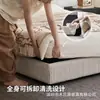 Cama de Tecido Chenille Retrô Francês Cama de Tecido Simples Moderna para Apartamento Pequeno Cama de Borda Flush 1.8m Cama Estofada