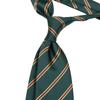 Corbata Vintage Mika Color Verde Militar Serie de Rayas Rayas de Corbata Rayas a Mano para Hombre 8CM Para Traje Negocios Casual Versátil