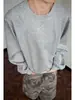 Sudadera Desestructurada Cleanfit para Hombre Otoño Tendencia Americana High Street Pesada Holgada Interior Casual Top Pulóver