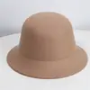 Sombrero de Mujer Otoño e Invierno Estilo Francés Hepburn Blanco Mil Oro Topper de Socialité Estilo Lana Tweed Sombrero de Pescador Sombrero de Pescador