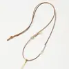Estilo Tradicional Chino Hecho a Mano Trenzado Colgante de Jade Cordón para Collar Thangka Borla de Tíbet Cordón para Colgante de Buda de Cuero Encerado