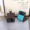 Adecuado para Samsung Z Flip 30% de descuento Funda para Teléfono con Pantalla Plegable Z Flip6/5 Estilo Anillo con Patrón Puro Funda Protectora Anticaída