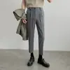 Calça Masculina Estilo Leve Maduro, Versão Coreana Calça Reta Slim Fit, Calça Casual Masculina, Tendência Jovem Calça Social 9/10
