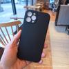 Adequado para Capa de Celular Cubo de Borda Reta Apple 16, Capa de Silicone Líquido para iPhone 17, Capa Macia XS Cor Sólida Furo de Precisão 8P