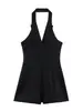 Comercio exterior transfronterizo ropa de mujer, nueva colección de otoño, estilo europeo y americano, diseño moderno, mono de cuello halter con hebilla anudada 2657536