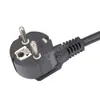 Enchufe de cable de alimentación redondo de dos clavijas europeo para venta al por mayor en fábrica, cable de alimentación, enchufe de cable de alimentación europeo de dos clavijas