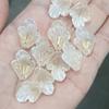 Flor de Cymbidium letra esperança 16 * 21 pétalas de vidro DIY acessórios de grampo de cabelo antigo joias feitas à mão material de contas