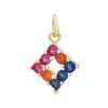 Nuevos Accesorios de Joyería para Mujer Cobre Microincrustación Circonia de Color Pendientes Collar Colgante DIY Accesorios Versátiles