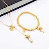 Moda de Verano Ajuste Extraíble Dos Usos Colgante de Calabaza Cadena Clavicular Pulsera de Cuentas de Cuerda Elástica Collar para Mujer
