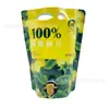 Saco de Folha de Alumínio Personalizado para Suco 1.5L Fundo Duplo Saco Stand-Up Embalagem para Bebida de Suco Válvula Dupla Design Grátis