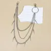 Cadena de Decoración de Bolso Personalizada Simple Europea y Americana Estilo Callejero Cadena de Cintura para Pantalones Hip Hop Cadena de Bolso Hueca de Doble Capa de Moda Tendencia