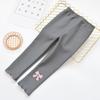 Leggings do bebê forrado de lã engrossado inverno exterior vestindo calças forradas de lã quente de nove pontos para meninas calças infantis de outono e inverno