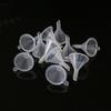 Mini embudo de plástico pequeño embudo triangular transparente herramienta de empaque para cosméticos perfume delineador aceites esenciales