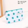 Bolsa Cosmética Fresca con Estampado Floral, Monedero Portátil de Viaje, Almacenamiento para Labial, Brochas de Maquillaje, Productos para el Cuidado de la Piel