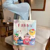 Bolsa de Lona Pequeña Floral Retro para Mujer, Bolso de Hombro Nuevo de Gran Capacidad, Bolsa de Compras Ecológica para Estudiantes, Venta al por Mayor por Fabricante