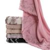 Comércio Exterior Simples Cor Sólida Flor Pequena Espiga de Trigo Renda Pérola Chiffon Lenço Longo Leve Respirável Lenço de Cabeça para Mulheres