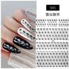Explosiones Transfronterizas Sexy Encaje Pegatinas para Uñas Impermeables Pegatinas de Arte para Uñas Encaje Blanco y Negro Joyería Ola Punto Adhesivo Pegatinas de Arte para Uñas