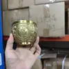 Vaso Baifu Esculpido em Latão Cornucópia Baifu Pequena Louça de Cobre Sapo Dourado Enfeites para Vaso Baifu Decorações para Casa