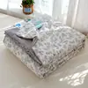 Colcha de Verano de Algodón Esponjoso Grado Madre y Bebé Clase A Doble Capa de Gasa Estilo Fresco Colcha Fresca de Verano para Niños Dormitorio de Estudiante Manta Fina para Aire Acondicionado