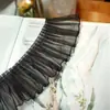 7cm de ancho negro blanco plisado organza encaje lolita muñeca puños cortina decorativo diy material
