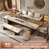 Estilo Zen Formato Grande Baldosa Cerámica Mesa para Preparar Té Mesa de Té y Juego de Sillas Moderno Minimalista Lujo Ligero Oficina Hogar Nuevo Estilo Chino Madera Maciza