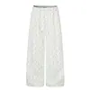 Pantalones de chándal casual unisex retro estilo americano C1100 con estampado integral, corte holgado y pierna ancha para hombre