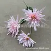 Flores artificiales especiales al por mayor, 3 crisantemos flocados con forma de garra de cangrejo, decoración para salón de bodas, diseño de fotografía de flores de boda, flores artificiales