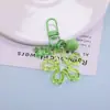 Dopamina Transparente Hueco Flor de Cinco Pétalos Oso Llavero DIY Decoración de Bolso Hecha a Mano Accesorio Pequeño