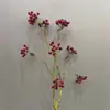 Flor Artificial Fruta Amora Mirtilo Romã Pequena Flor Falsa Planta de Simulação Decoração de Casa Acessórios de Casamento