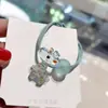 Versión coreana de 2021 del anillo para el pelo de celebridad de internet color transparente cuerda para el pelo de cuello largo lazo goma elástica pequeña cuerda para la cabeza femenina tienda de 2 yuanes