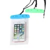 Bolsa Impermeável Colorida para Celular em PVC com Janela Transparente de Alta Definição em Ambos os Lados, Alça de Pescoço e Clipe de Vedação para Natação e Atividades Aquáticas, com Impressão de Logo