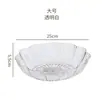 Venda Direta de Fábrica Prato de Frutas em Formato de Flor Transparente com Borda Dourada Bandeja de Armazenamento para Lanches, Nozes, Doces Tigela de Frutas de Plástico PET Atacado