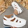 Sandalias Casuales Caladas para Mujer Ropa de Exterior 2025 Verano Nuevo Comercio Exterior Suela Gruesa Delgada Elevada Zapatos de Mujer