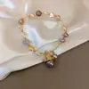 Pulseira Francesa de Pérolas Irregulares Céu Estrelado, Luxo Leve, Pulseira de Moda de Alta Qualidade, Pulseira Exquisita e Elegante de Temperamento para Mulheres