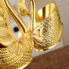Alta qualidade Golden Swan garfo colher terno vintage textura de metal Swan colher decoração requintado requintado relevo design louça