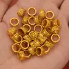 Accesorios dorados de alta retención de color para joyería DIY, anillo brazalete de circón incrustado de microoro estilo antiguo, material de cuentas tejido a mano