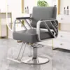 Silla de Salón Reclinable con Altura Ajustable para Cortes de Cabello, Giratoria y Adecuada para Teñido de Cabello, Hecha de Acero Inoxidable