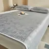 Alfombrilla jacquard de refrigeración PE transfronteriza, alfombrilla suave de aire acondicionado, alfombrilla de refrigeración lavable a máquina, juego de tres piezas de alfombrilla de seda helada
