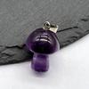 Colgante Mini Hongo de Piedra Bruta Transfronterizo 2cm Cristal Natural Ágata DIY Jade Tallado Colgante Decorativo
