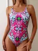 Traje de baño nuevo 2023 europeo y americano para mujer, halter con cordones, traje de baño sexy push up de una pieza Amazon AliExpress