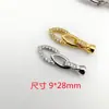 Acessórios DIY Fivela de Broca Oval Fivela de Colar de Pérolas Cor Dourada Cobre Preservação da Cor Fivela de Pulseira Conector de Contas Fivela de Corrente de Suéter