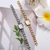 Reloj de pulsera cuadrado incrustado con diamantes para mujer, moderno y a la moda, diseño de nicho, simple y exquisito, con un toque de alta gama, estilo Chanel, en stock