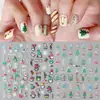 Beleza Total Transfronteiriça Novos Adesivos de Nail Art Natal Micro-Escultura Árvore de Natal Fofa Papai Noel Adesivos