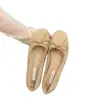 Sapatos Internos que Aumentam a Altura, Sapatos de Festa, Sapatilhas, Temporada Primavera e Outono 2025, Laço, Veludo Francês, Feminino Vermelho Novo Estilo