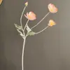 Flores artificiales, pequeñas flores de amapola de un solo tallo, decoración del hogar estilo vintage, sala de exposición, decoración de hotel, accesorios de fotografía