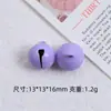 Pintura metálica colorida sino pequeno feito à mão acessórios de joia DIY chaveiro pendurar animal de estimação sino pequeno atacado