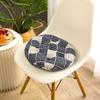 Almofada Redonda Estilo Ins Simples Algodão e Linho Quatro Estações Almofada de Bumbum Espessada Almofada para Cadeira de Banquinho para Escritório Dormitório Estudantil Futon